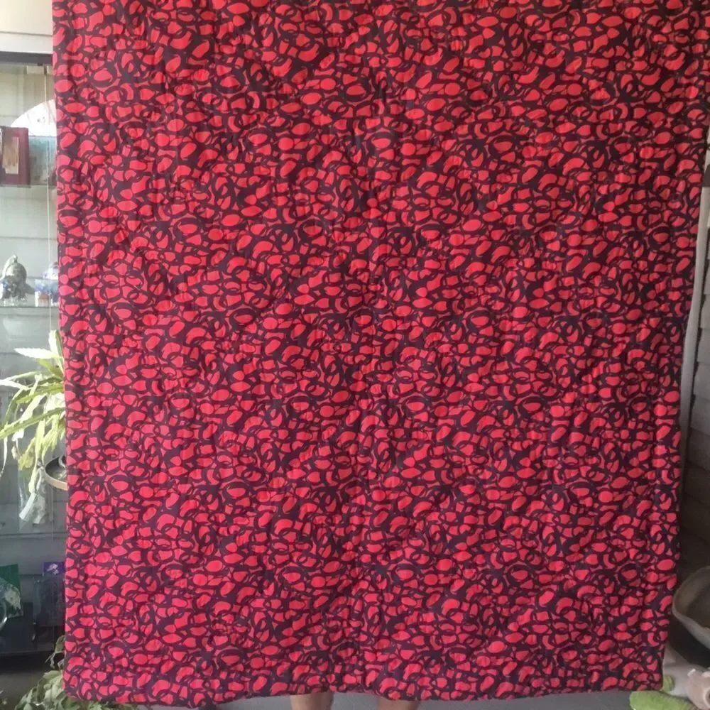 NWT. Hand Crafted Butterflies in Red Quilt